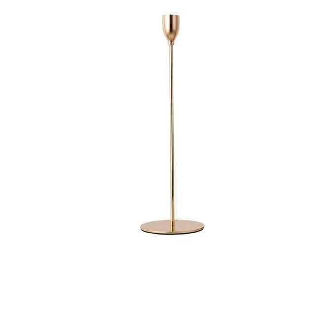 Homeko French Gold Taper Candle Holder Trio Set -