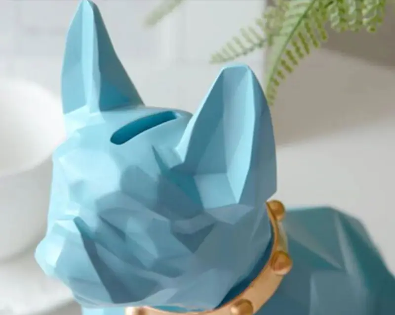 Homeko Geometric Bull Dog Piggy Bank
