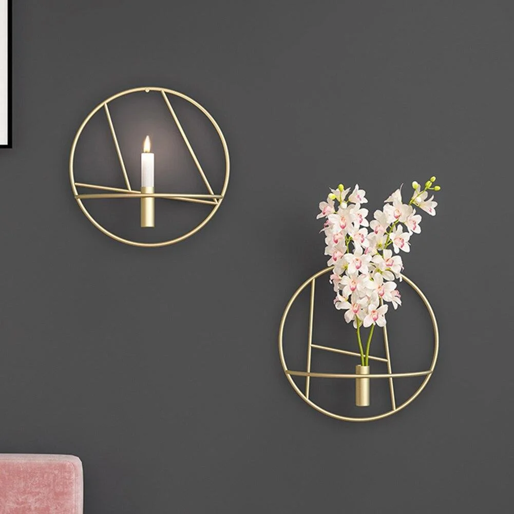 Homeko Geometric Wall Candle Holder and Vase -