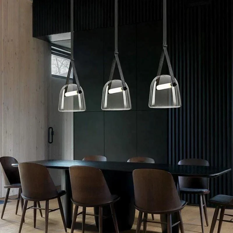 Homeko Glass Belt Suspension Pendant Lamp -