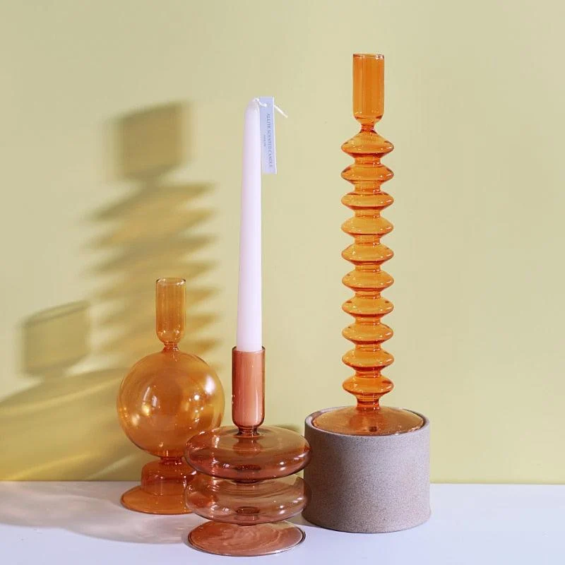 Homeko Glass Candle Holders -