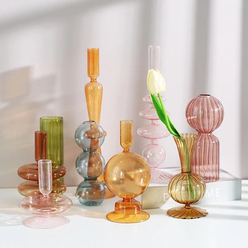 Homeko Glass Candle Holders -