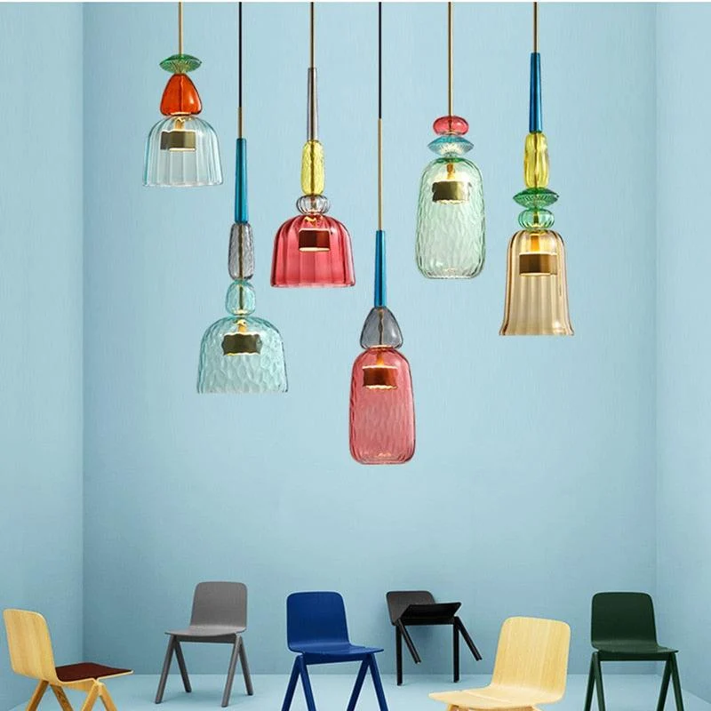 Homeko Glass Candy Pendant Lights -