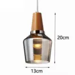 Homeko Glass Coated Wood Pendant Lights