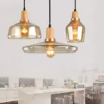 Homeko Glass Coated Wood Pendant Lights