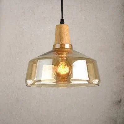 Homeko Glass Coated Wood Pendant Lights -