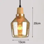 Homeko Glass Coated Wood Pendant Lights