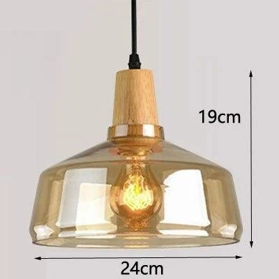 Homeko Glass Coated Wood Pendant Lights -