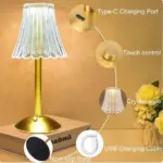 Homeko Glass Cordless Table Lamp