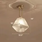 Homeko Glass Crystal Ceiling Light