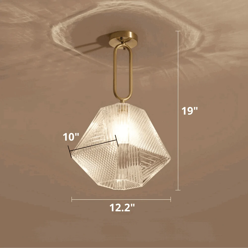 Homeko Glass Crystal Ceiling Light -