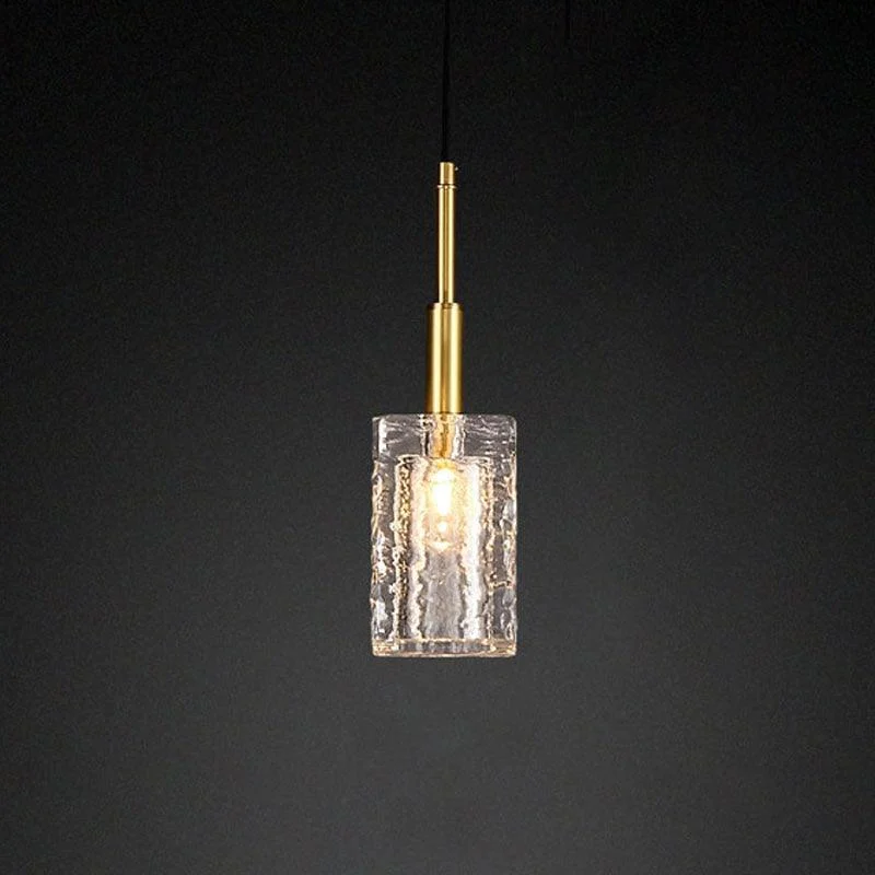 Homeko Glass Crystal Copper Gold Pendant Light -