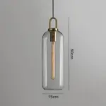 Homeko Glass Cylindrical Edison Glass Pendant