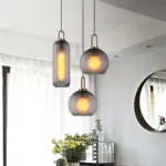 Homeko Glass Cylindrical Edison Glass Pendant