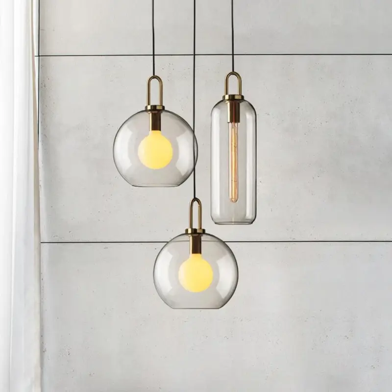 Homeko Glass Cylindrical Edison Glass Pendant