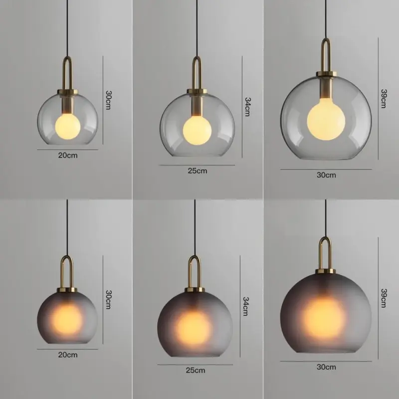Homeko Glass Cylindrical Edison Glass Pendant
