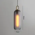 Homeko Glass Cylindrical Edison Glass Pendant