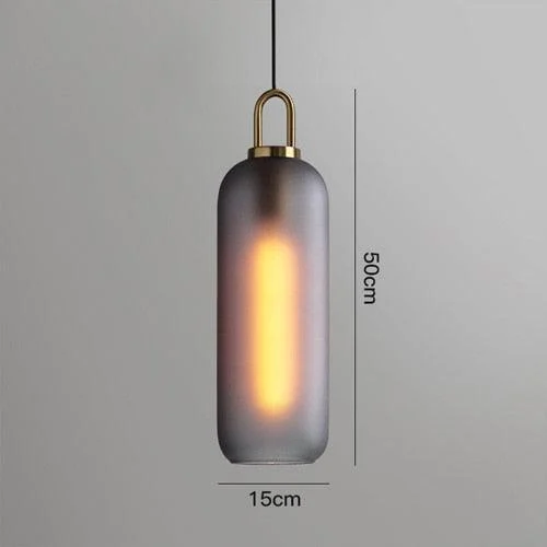 Homeko Glass & Cylindrical Edison Glass Pendant -