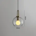 Homeko Glass Cylindrical Edison Glass Pendant