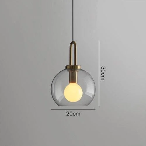 Homeko Glass & Cylindrical Edison Glass Pendant -