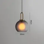 Homeko Glass Cylindrical Edison Glass Pendant