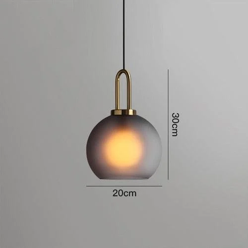 Homeko Glass & Cylindrical Edison Glass Pendant -