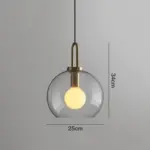 Homeko Glass Cylindrical Edison Glass Pendant
