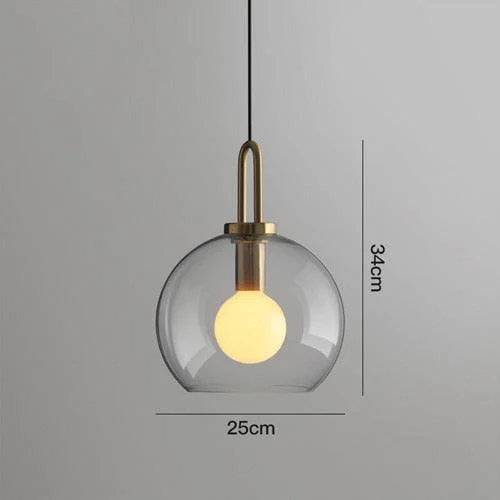 Homeko Glass & Cylindrical Edison Glass Pendant -