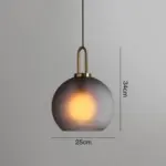 Homeko Glass Cylindrical Edison Glass Pendant