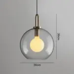 Homeko Glass Cylindrical Edison Glass Pendant