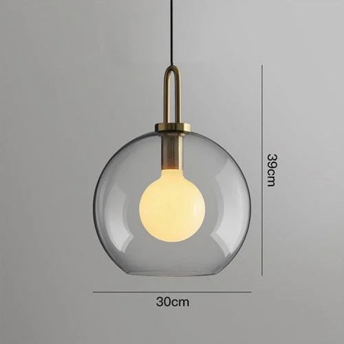 Homeko Glass & Cylindrical Edison Glass Pendant -