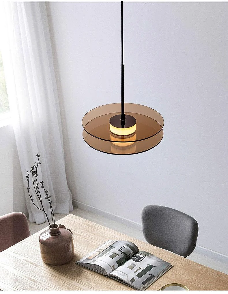 Homeko Glass Disk Pendant Light -