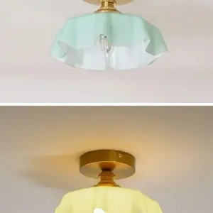 Homeko Glass Floral Pendant Light - 