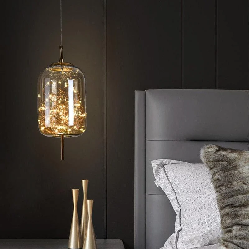 Homeko Glass Globe Sprinkle Pendant Light -