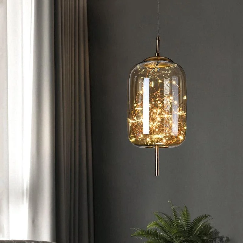 Homeko Glass Globe Sprinkle Pendant Light -