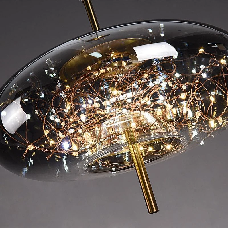 Homeko Glass Globe Sprinkle Pendant Light -