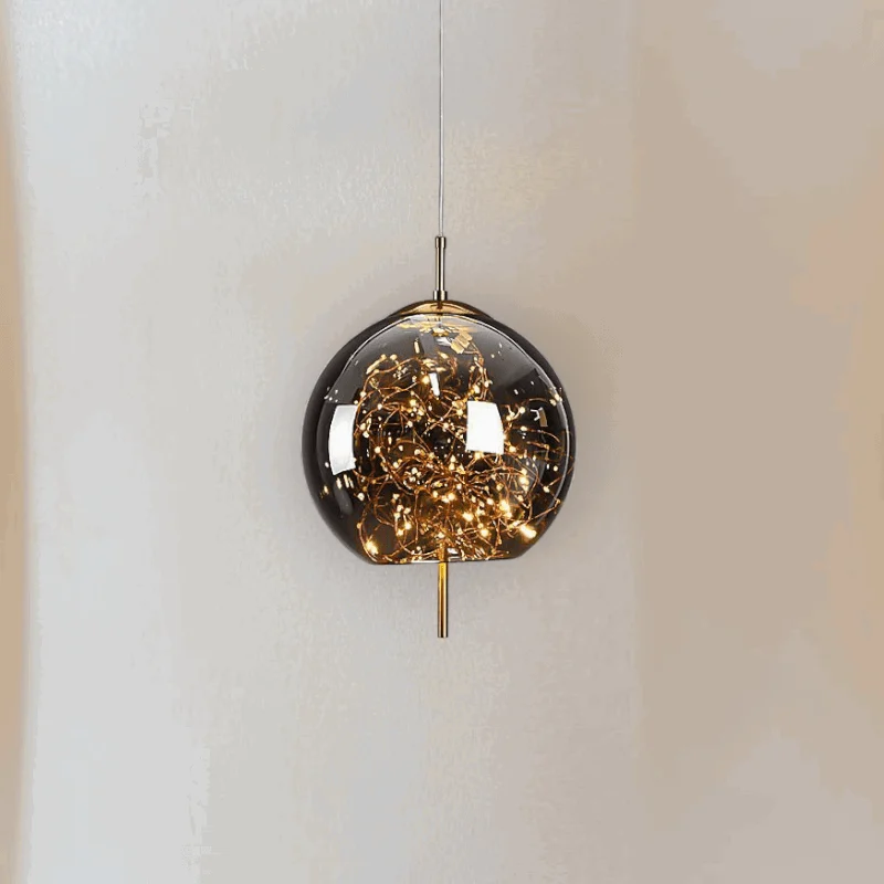 Homeko Glass Globe Sprinkle Pendant Light -