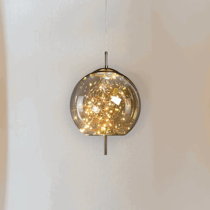 Homeko Glass Globe Sprinkle Pendant Light -