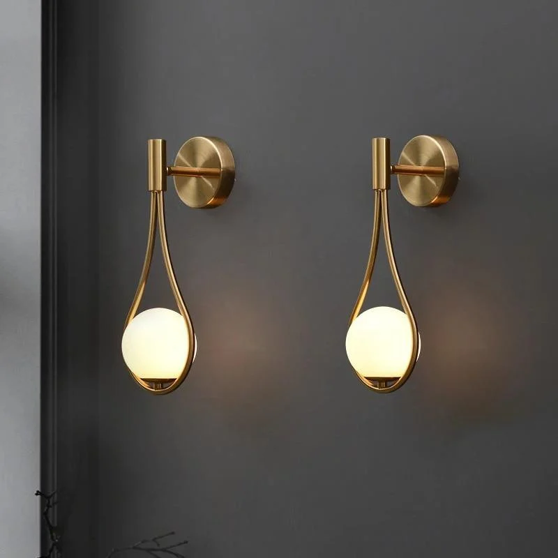 Homeko Glass Globe Wall Light -