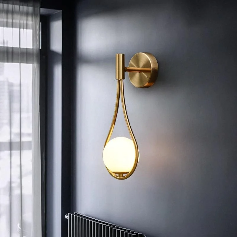 Homeko Glass Globe Wall Light -