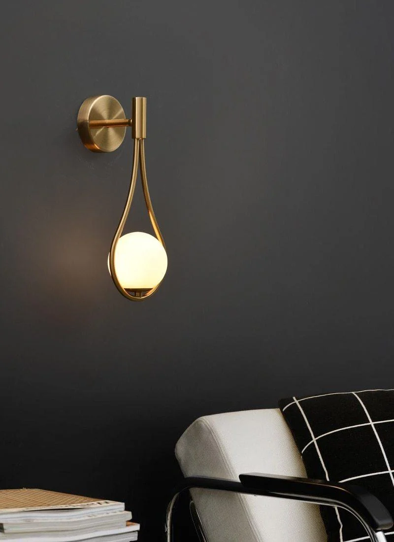 Homeko Glass Globe Wall Light -