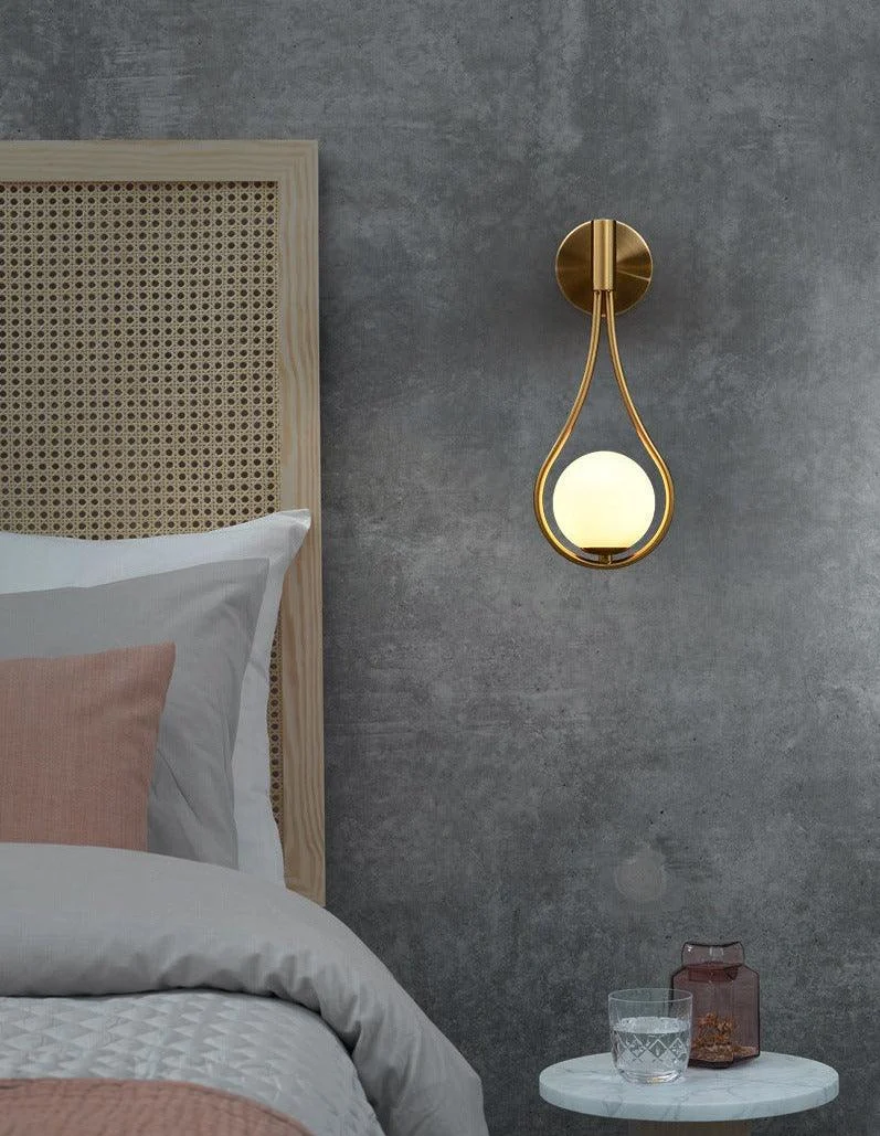 Homeko Glass Globe Wall Light -