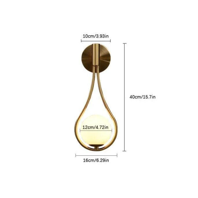 Homeko Glass Globe Wall Light -