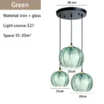 Homeko Glass Patterned Pendant Lights