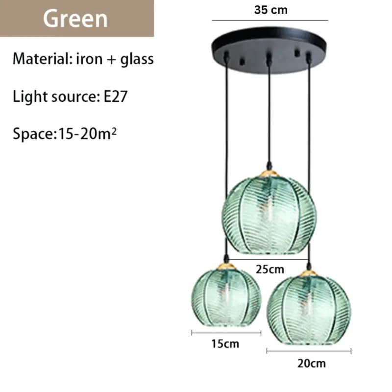 Homeko Glass Patterned Pendant Lights