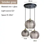 Homeko Glass Patterned Pendant Lights