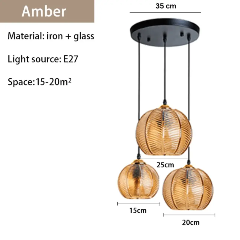 Homeko Glass Patterned Pendant Lights
