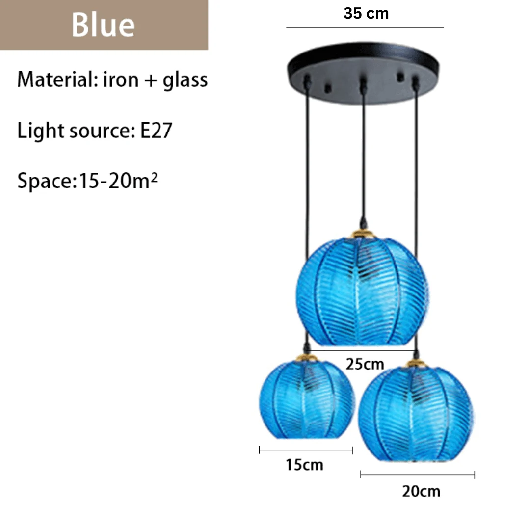 Homeko Glass Patterned Pendant Lights -