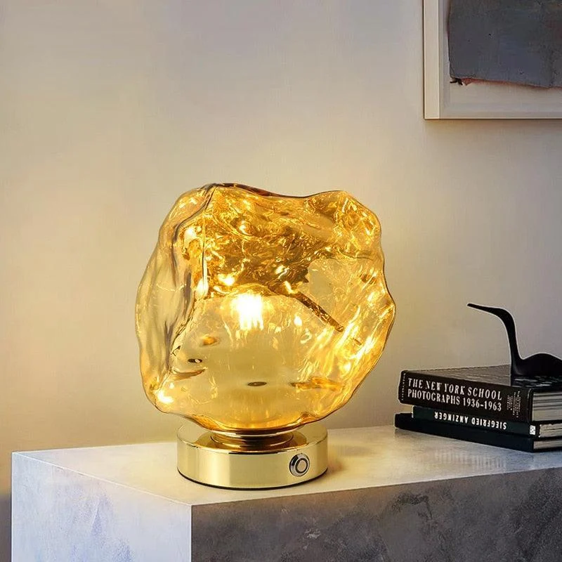 Homeko Glass Rock Table Lamp -