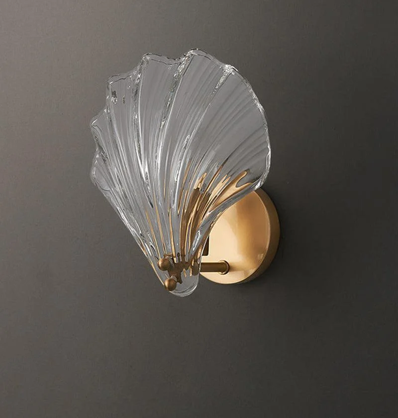Homeko Glass Shell Wall Light - 